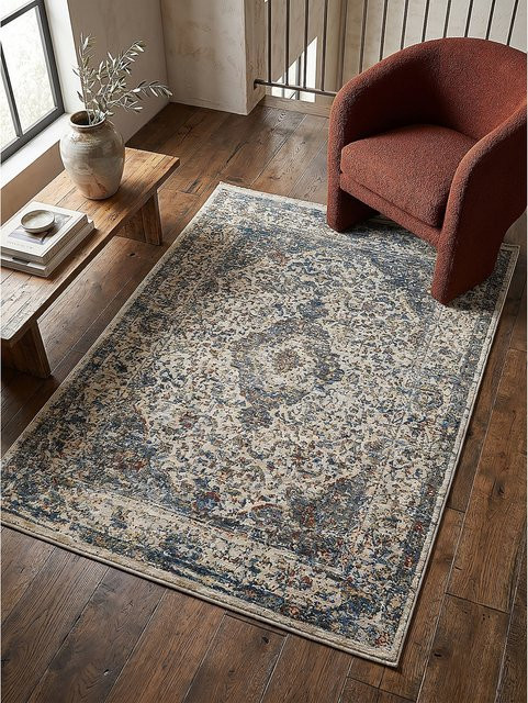 Orient Teppich Kadima Design von ADUR in Multicolor mit Medaillon-Muster und Vintage-Look, B/T: 120 x 160 cm - Bild 1