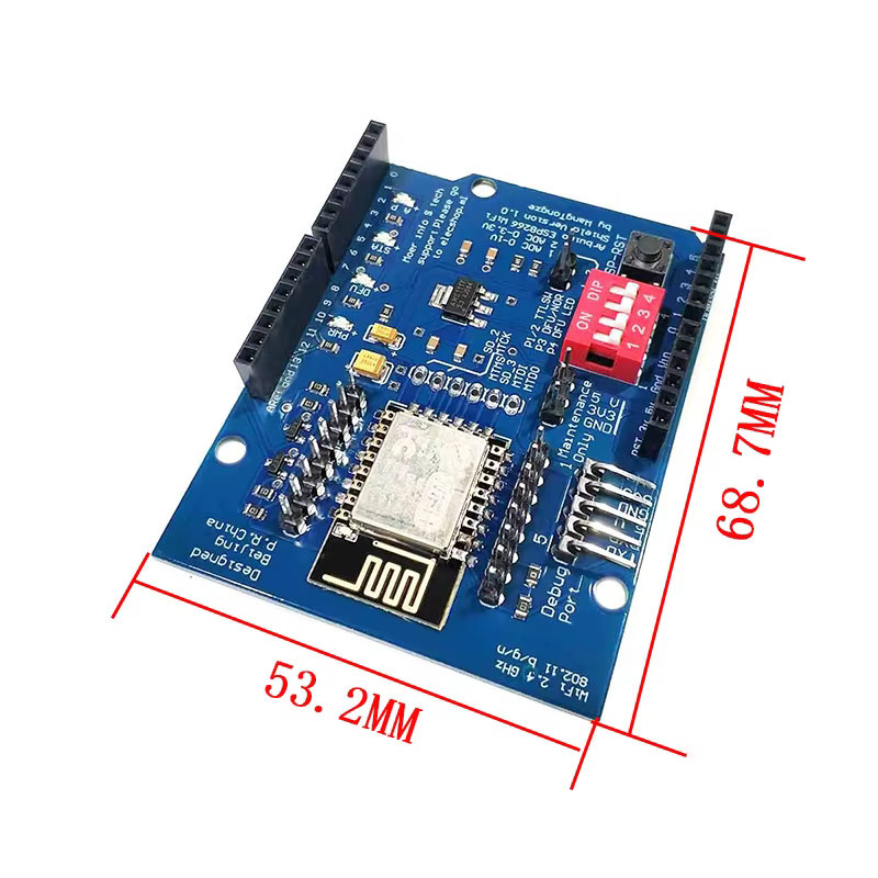 Si Tai&SH ESP8266 ESP-12E UART WIFI Wireless Shield Development Board für Arduino UNO R3 in Blau - Bild 2