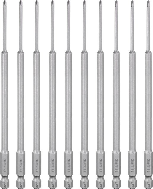 UXCELL Phillips Kreuzschlitz Schraubendreher Bits Set aus S2-Stahl, 1/4 Zoll Sechskantschaft, Magnetisch, Farbe: Silber - Bild 1
