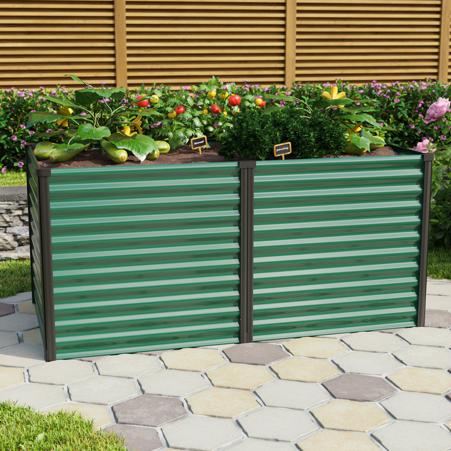 Vitavia Hochbeet Linus 858 in Seegras und Schwarz, B/T/H: 96 x 188 x 86 cm - Bild 2