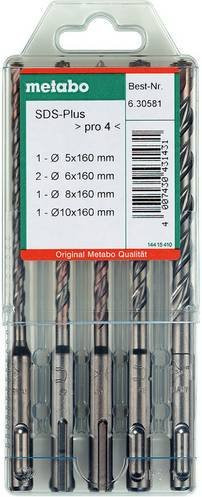 Metabo SDS-Plus Hammerbohrer-Set 5-teilig in Silber - Bild 1