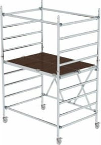 MUNK Klappgerüst in Silber mit einer Plattform-Höhe von 1,54 m, Breite: 1,35 m, Tiefe: 1,80 m - Bild 1
