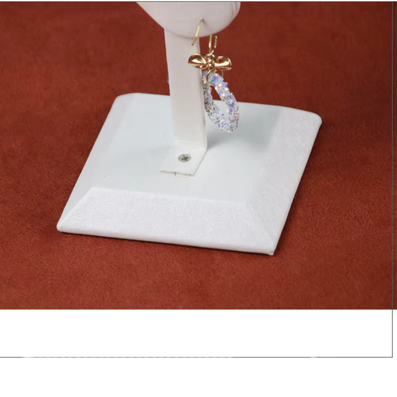 Schmuck Display Rack von luckyiasv aus Samt und PU in Grau zur Präsentation von Ohrsteckern und Anhängern - Bild 4