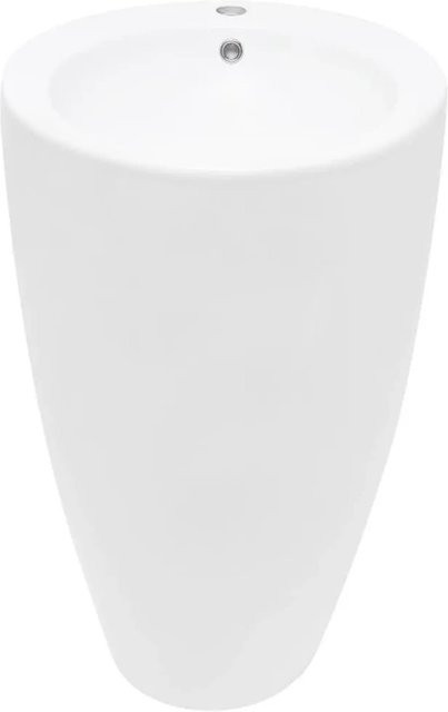 Swiss Aqua Technologies Freistehendes Standwaschbecken aus Keramik in Weiß, Höhe: 85 cm, Breite: 50 cm, Tiefe: 45 cm - Bild 1