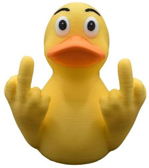 Yiran Furniture Mittelfinger-Ente, Gummienten, mit US-Flaggenmuster - Bild 1