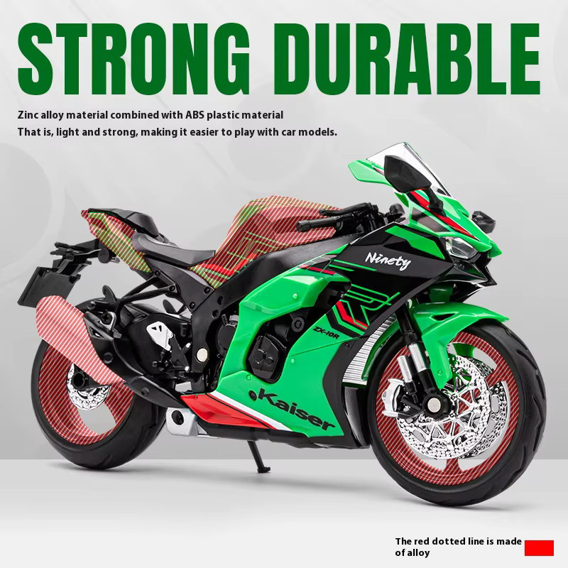 Maisto Kawasaki ZX-10R, Modell, 1:12, Metall, Sound, Licht - Bild 3