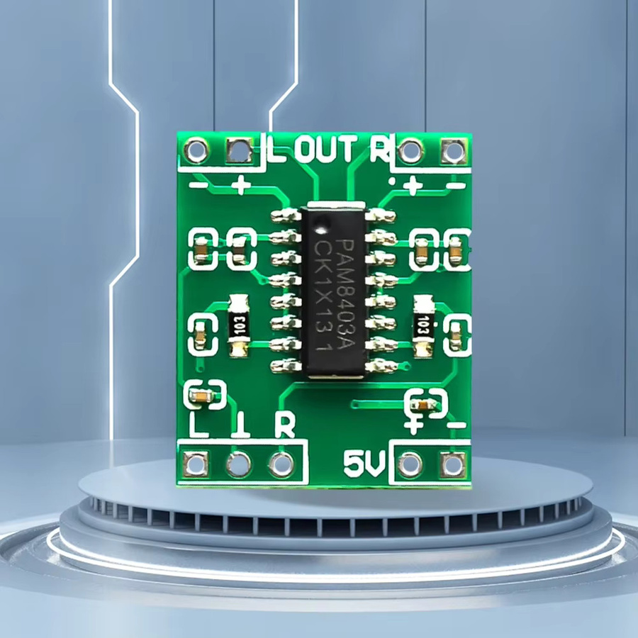 VKTECH Mini PAM8403 Audio Verstärker Platine 2 Kanäle 3W Klasse D für Arduino, Grün - Bild 2