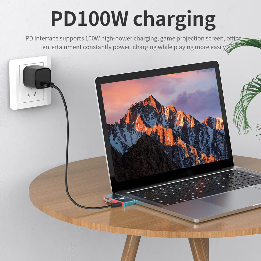 Gopala 3 in 1 USB-C Docking Station mit HDMI 4K UHD und USB 3.0 sowie PD 100W in Blau - Bild 4