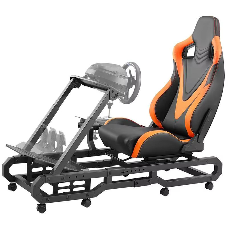 Robuste Rennlenkradhalterung aus Stahl für Fahrsimulatoren in Schwarz, kompatibel mit Logitech G923, G920, G29 und Thrustmaster T248P - Bild 5