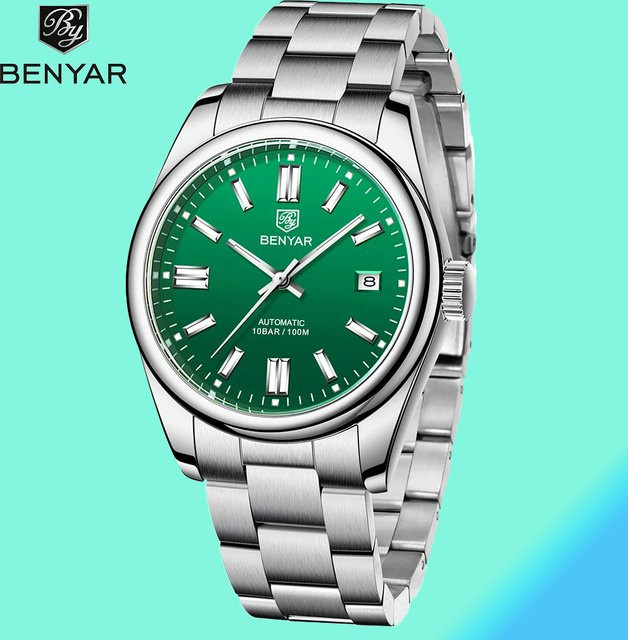 BENYAR Armbanduhr Automatik, Edelstahl, Schwarz, Herren - Bild 1