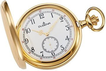 Dugena Taschen-Uhr, Quarz, Messing, Gold, Herren - Bild 1