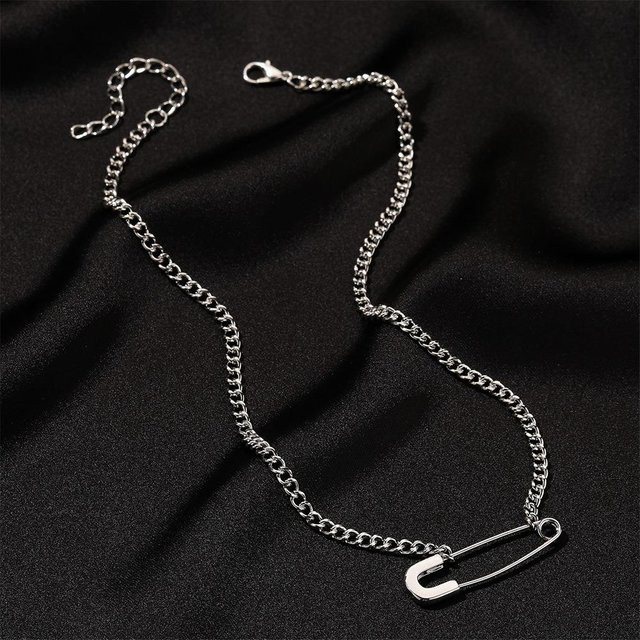 Lucky Star Jewelry Halskette, Nadel-Design, Messing, Schwarz, Damen - Bild 1
