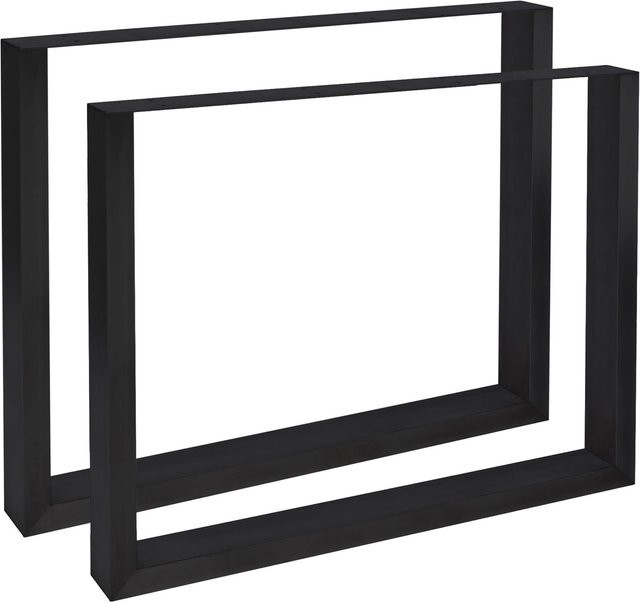 TPFLiving Venix Tischbeine 2er Set aus Stahl in Schwarz, Höhe: 70 cm - Bild 1