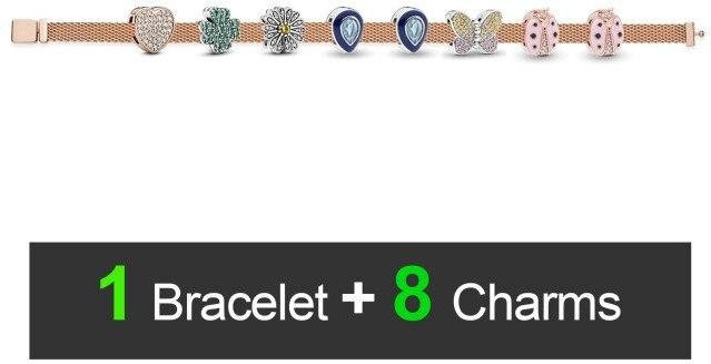 Allbestart Armband Set, 925 Silber, Zirkonia, Damen, 21cm, grau - Bild 1
