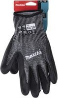 Makita Schnittfeste Arbeitshandschuhe P-84735 in Schwarz und Grau, Größe XL, mit Nitrilbeschichtung und Schnittfestigkeit F/7 - Bild 1
