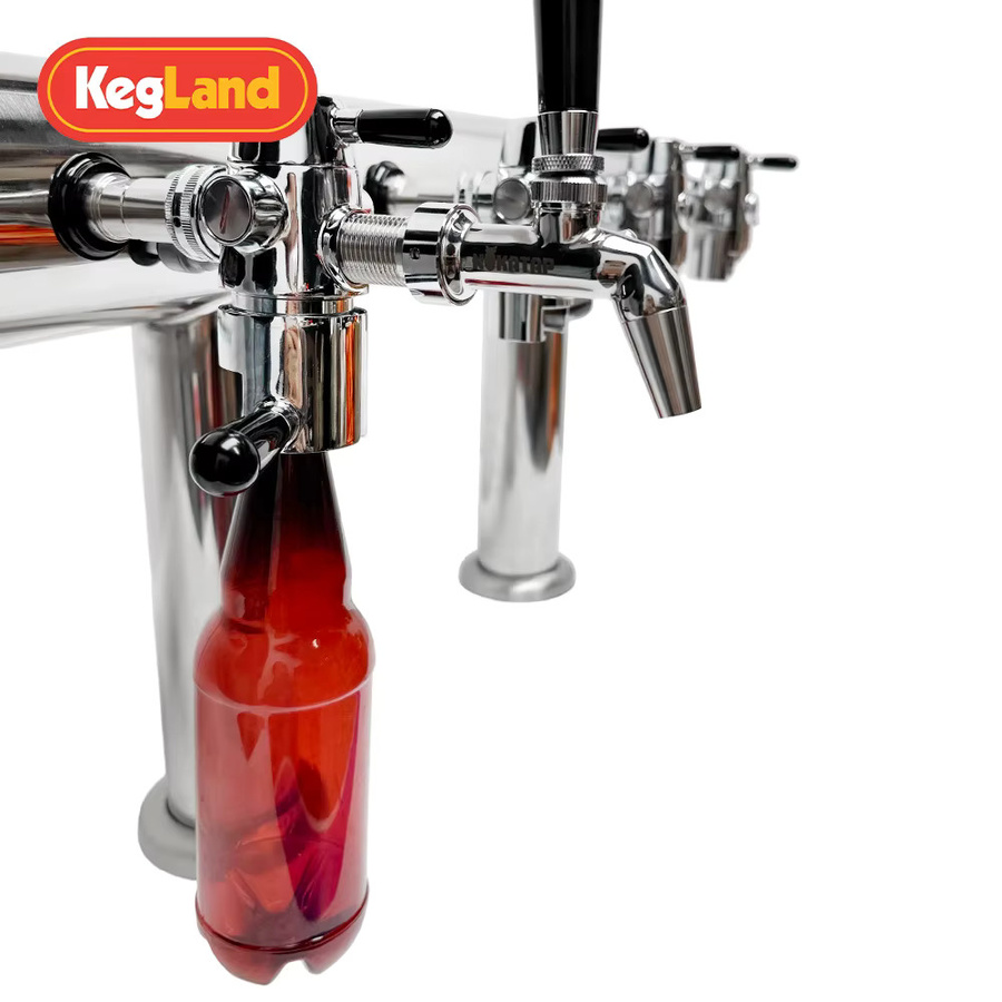 KegLand Bierflaschenfüller aus Edelstahl in Silber mit Schaumentferner für das Heimbrauen - Bild 2