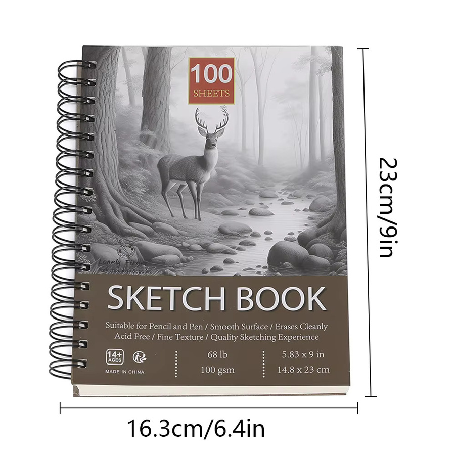 Lonely Finger Skizzenbuch mit 100 Blättern, 100 g/m2, säurefrei, B/H: 14,8 x 23 cm - Bild 3