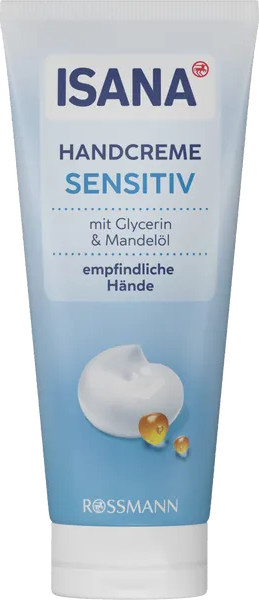Isana Handcreme Sensitiv, Glycerin, Mandelöl - Bild 1