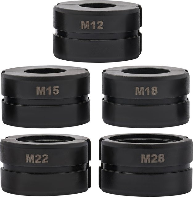 Bymaocar 5-teiliges Rohrpresswerkzeuge und Pressbacken-Set aus Cr40 Stahl für M12 M15 M18 M22 M28 Kupferrohre in Schwarz - Bild 1