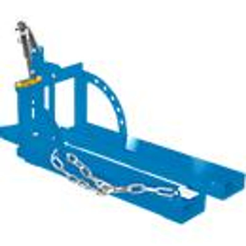 Bauer Südlohn Fasslifter RS 60-I für Stapler, Lichtblau, Stahl, Tragkraft bis 100 kg, L 105,0 cm x B 41,0 cm x H 46,0 cm - Bild 3
