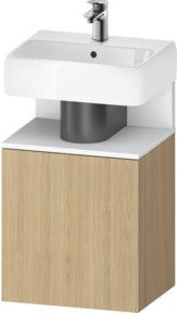 Duravit Waschtischunterschrank Qatego in Weiss mit Eiche Natur, B/T/H: 44 x 35 x 64,5 cm - Bild 1