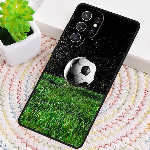 Fußball Handyhülle aus TPU für Samsung Galaxy Note 10 Pro, S26, S25, S24, S23, S22 Ultra Plus, S21 FE, S20 und S22+ 5G in Multicolor - Bild 1