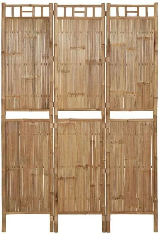 3-tlg. Raumteiler aus Bambus von Vidaxl, Farbe Braun, B/H: 120 x 180 cm - Bild 1