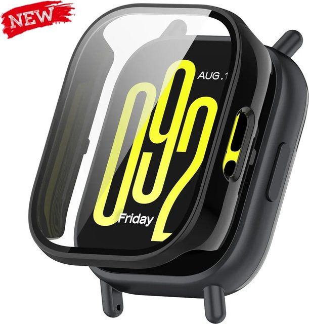 CAOWTAN Schutzhülle für Xiaomi Redmi Watch 5 Active, Silikon, Schwarz - Bild 1