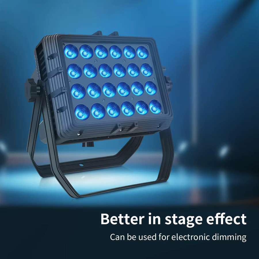 4er-Set Wasserdichte LED Bühnenstrahler RGBW UV 6 in 1 Par Licht für Outdoor-Einsatz und DJ-Equipment in Schwarz - Bild 3