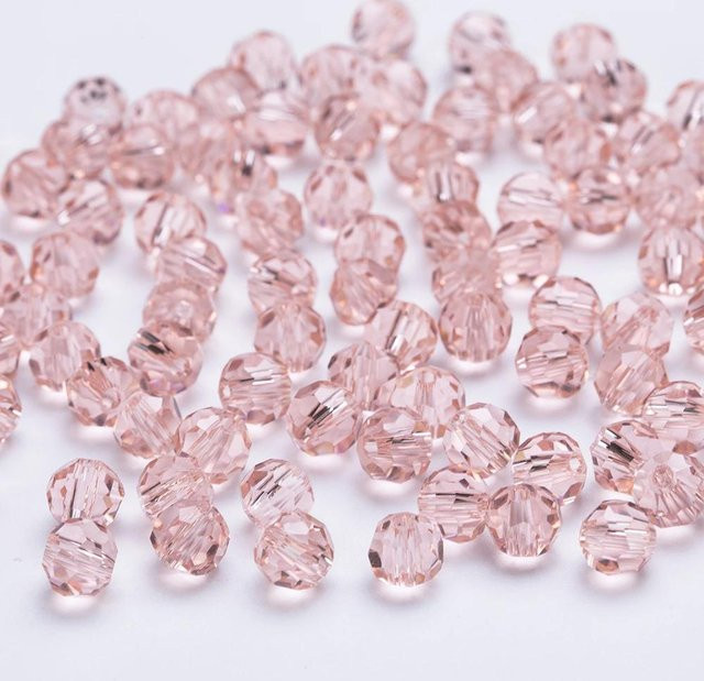 Glasperlen, Runde Kristallperlen, AB-Farbe, Facettiert, 3-8mm, Unisex - Bild 1