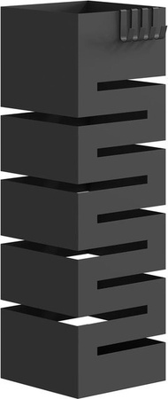 HOMCOM Regenschirmständer aus Metall in Schwarz, B/T/H: 15,5 x 15,5 x 49 cm