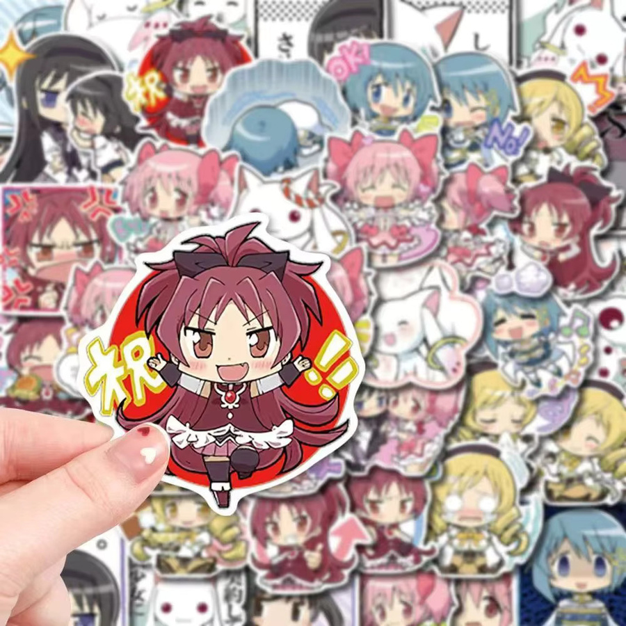 Bandai Puella Magi Madoka Magica Aufkleber, 48-teiliges Set, bunt - Bild 3