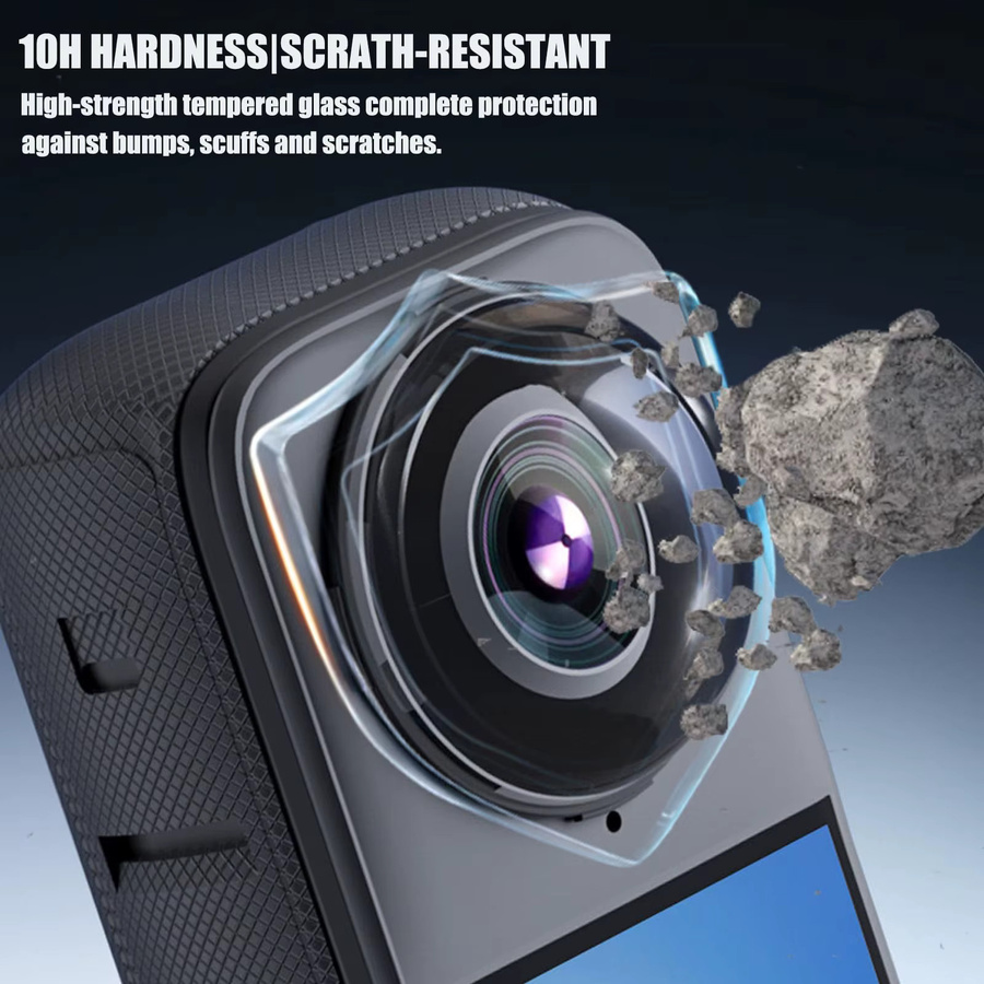 Insta360 Premium-Glaslinsenschutz für X5 X4 Air X3 Action Camera, gehärtetes Glas, transparent - Bild 2