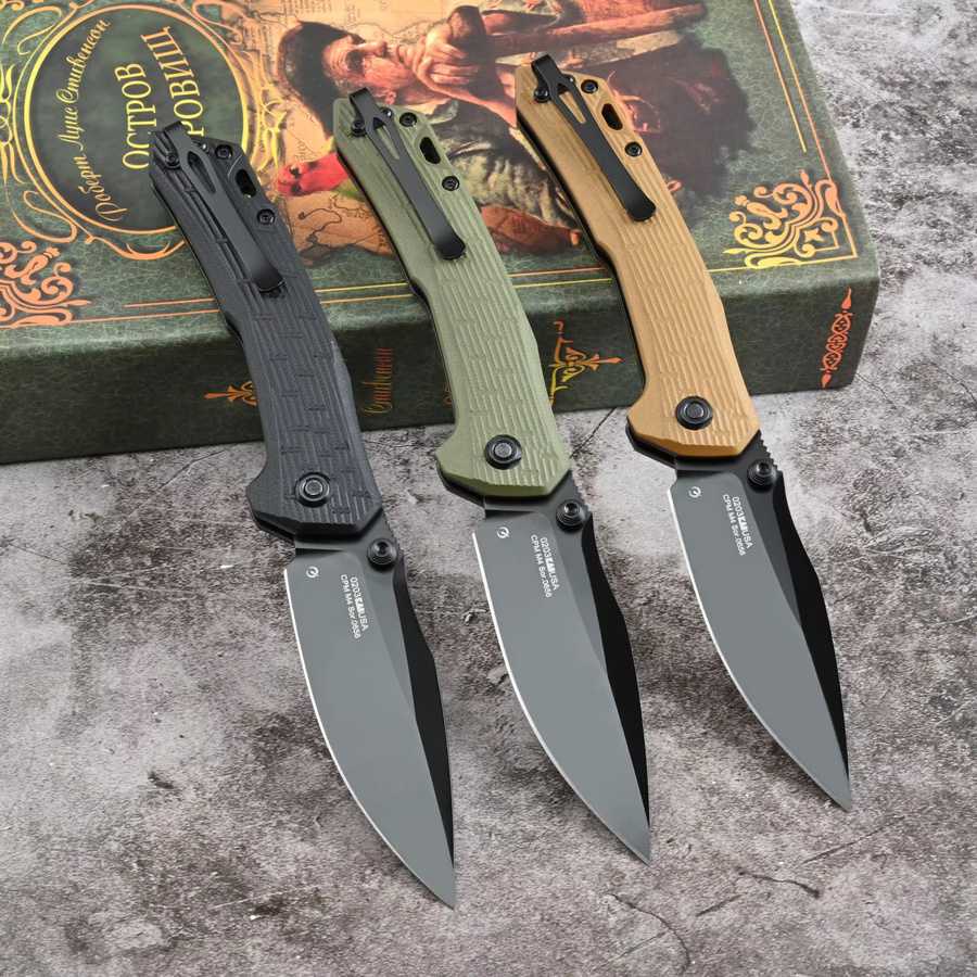 Klappbares Schneidwerkzeug 0203 mit rutschfestem G10-Griff in Braun für Camping und Outdoor - Bild 1