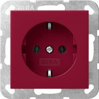 Gira Schutzkontaktsteckdose System 55 in Rot - Bild 1