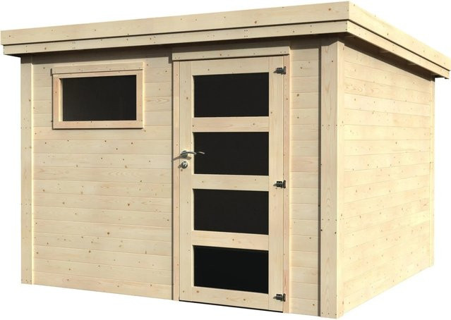 Decor et Jardin Holz-Gartenhaus Paco mit Pultdach in Elementbauweise, Unbehandelt, B/T: 269 x 269 cm - Bild 1