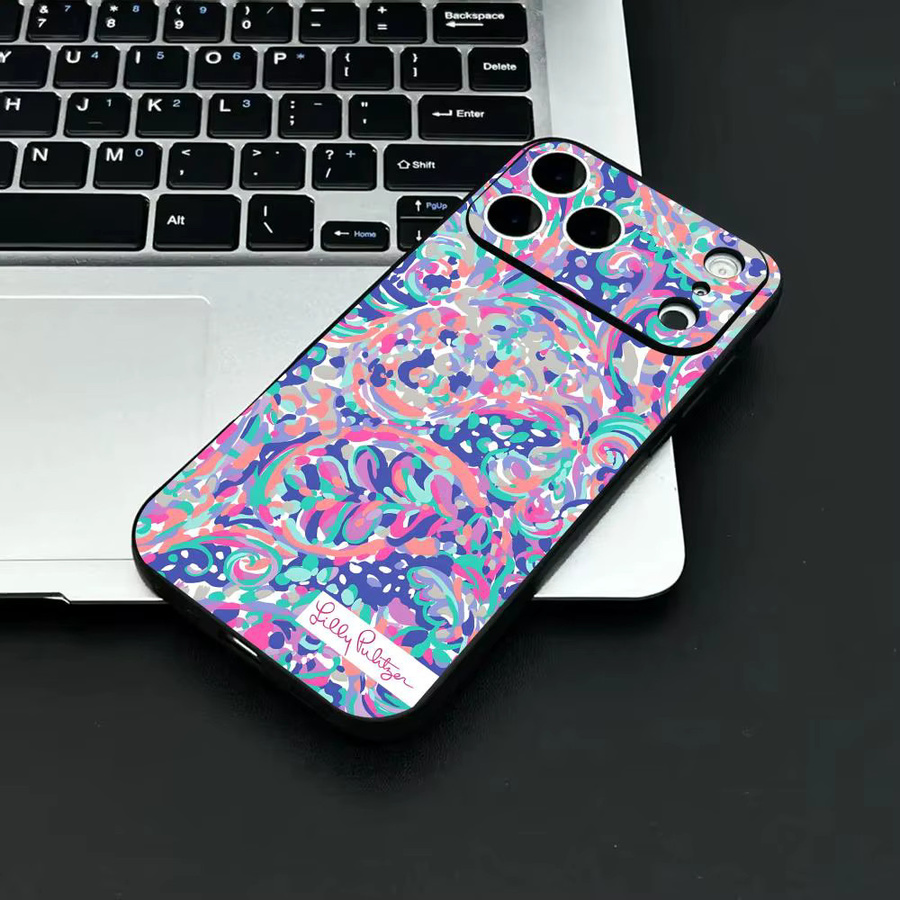 Lilly P-Pulitze Handyhülle für iPhone 12-17 Air Plus Pro Max in Bunt mit satiniertem und glänzendem Design - Bild 3