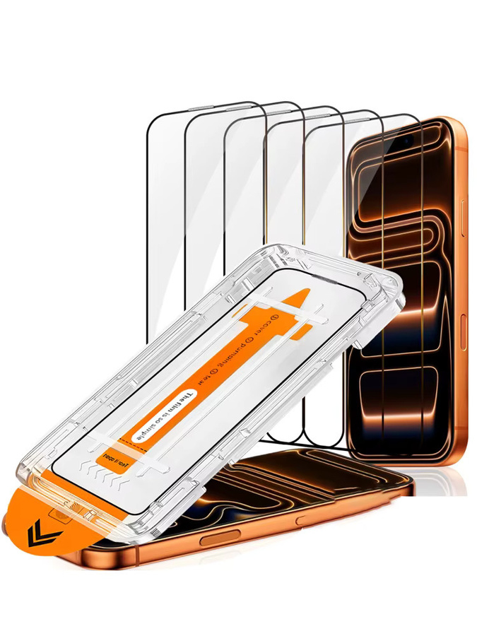 NNBILI 5 Stück HD-Displayschutzfolien aus gehärtetem Glas für iPhone 17 16 15 14 13 12 11 Pro Max und 17 Air, transparent, kratzfest und staubfrei - Bild 6