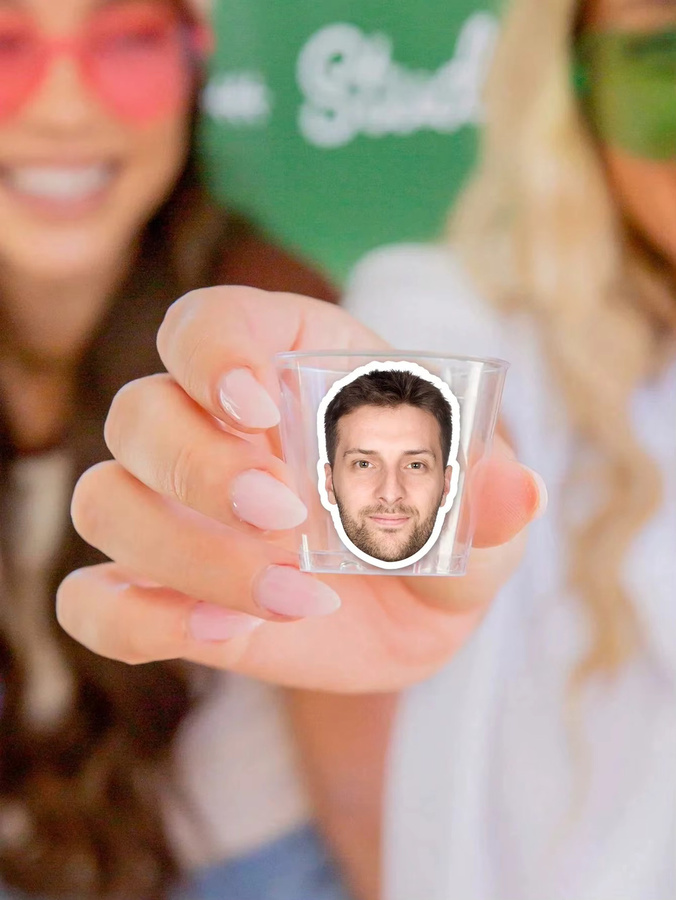 Personalisierte Gesichtsaufkleber aus Vinyl mit Foto-Porträt, Durchmesser: 3,5 cm, Mehrfarbig - Bild 6