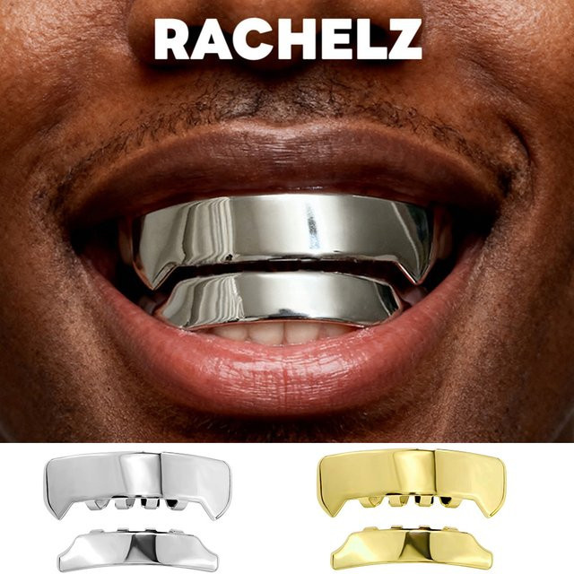 RACHELZ Grillz, quadratisch, Silber, Unisex - Bild 1