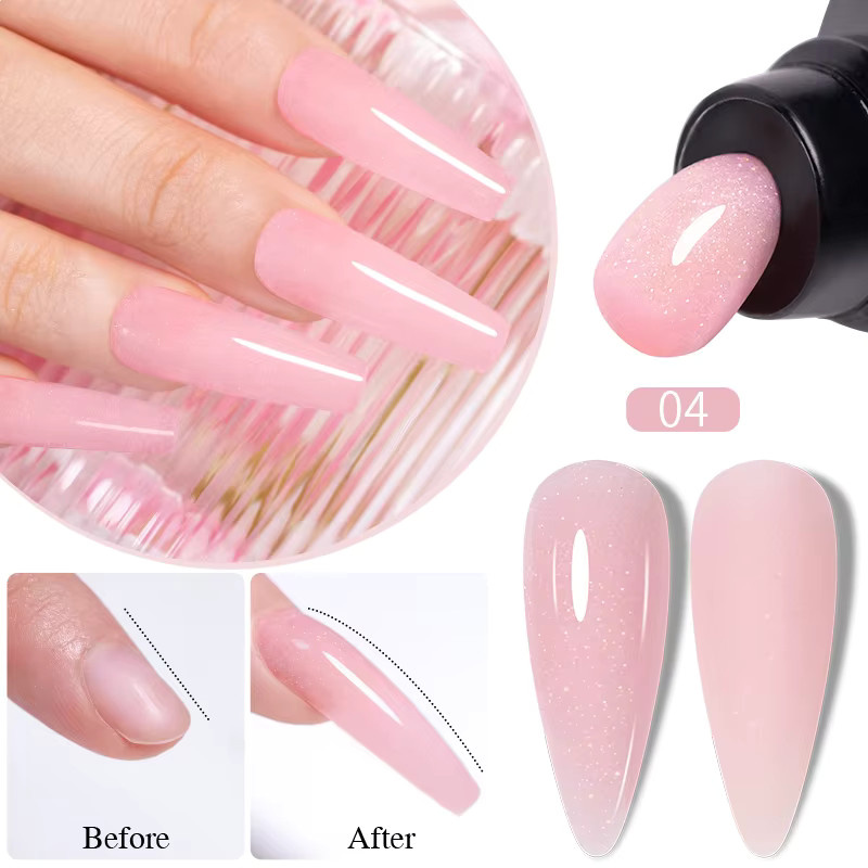 PUENTE Nagelgel, Rosa Glitter, 30 ml - Bild 2