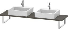 Duravit L-Cube Compact Waschtischkonsole in Grau Matt, B: 80 cm, T: 48 cm - Bild 1