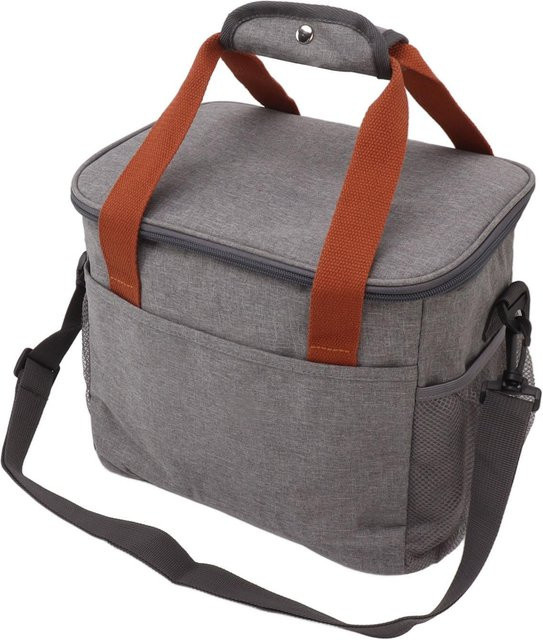 Wärmeisolierende Lunchtasche von CosyHome in Grau, wasserdicht und auslaufsicher mit Schultergurt - Bild 1