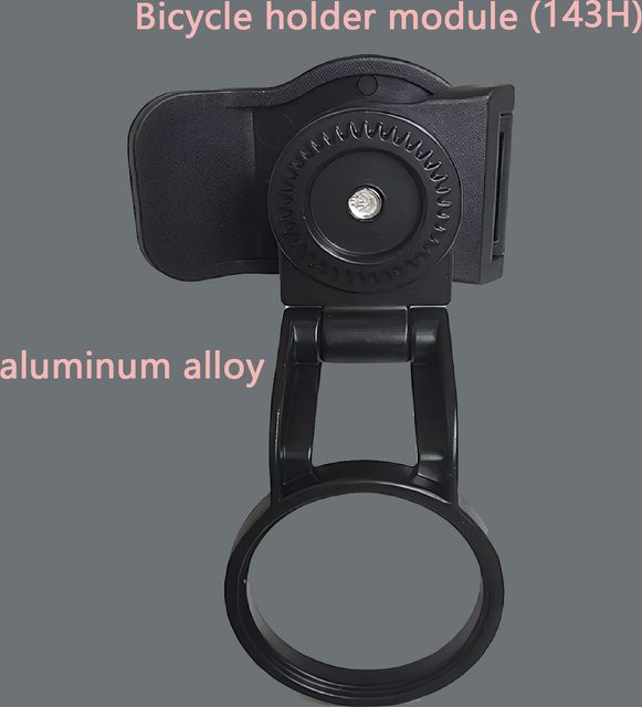 Universeller 360 Grad drehbarer Fahrrad-Handyhalter aus Aluminium-Legierung für Motorrad und Bike in Schwarz - Bild 1