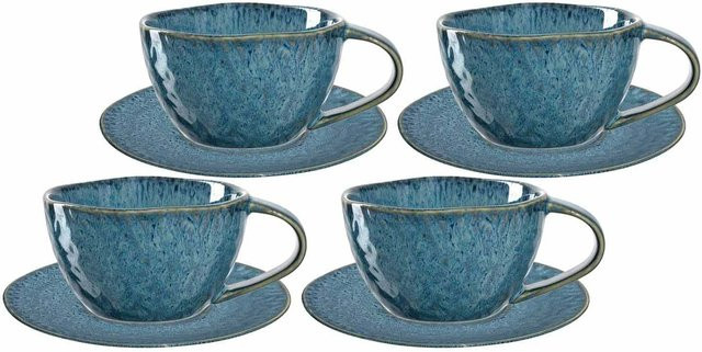Leonardo Matera Cappuccino Set 8-teilig Blau aus Keramik - Bild 1