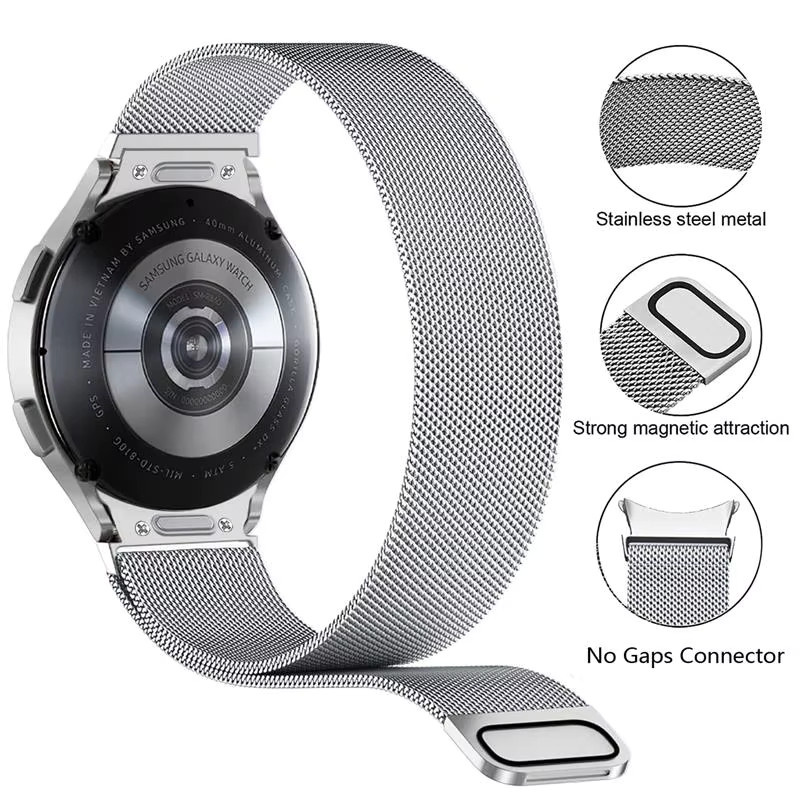 Uhrenarmband Milanaise, Edelstahl, Silber, Unisex - Bild 4