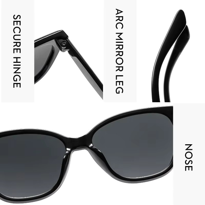 Samjune Sonnenbrille, quadratisch, Vollrand, Kunststoff, schwarz, Unisex - Bild 6