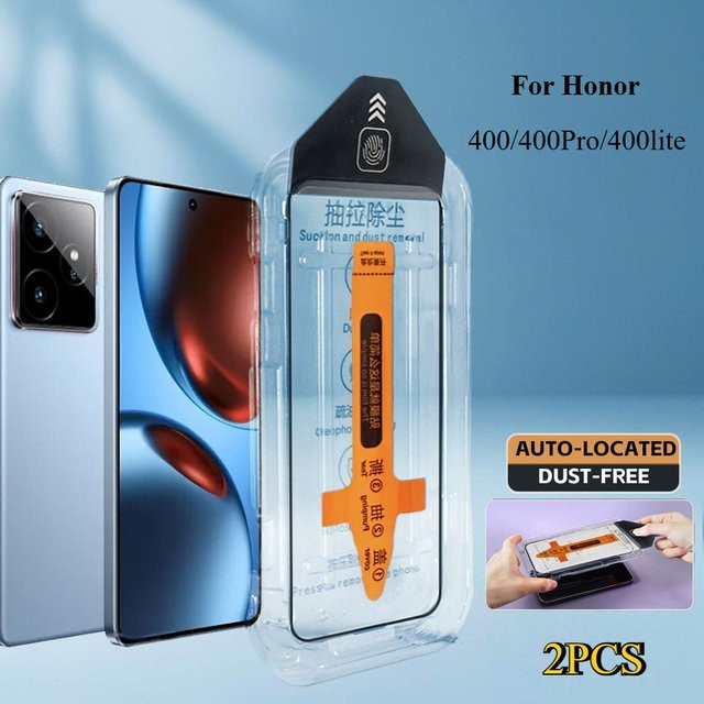 2er-Pack Displayschutzfolie aus gehärtetem Glas für Honor 400, Honor 400 Pro und Honor 400 Lite, transparent - Bild 1