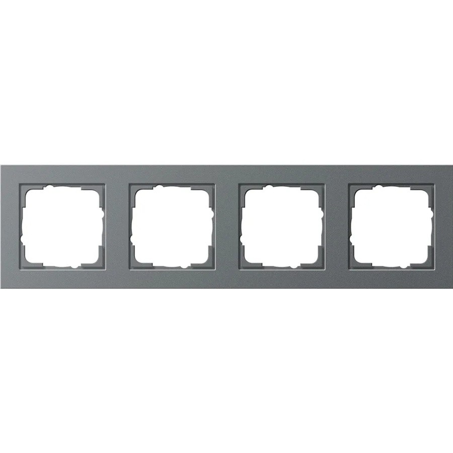 Gira Abdeckrahmen 4-fach Serie E2 in Anthrazit aus Kunststoff mit IP20 Schutzart - Bild 2