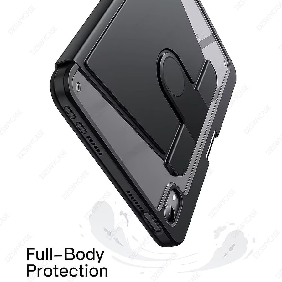 DZSWYCASE Schutzhülle für iPad Mini 7 (A17 Pro) 2024 und iPad Mini 6 2021 8,3 Zoll mit Stifthalter und 360-Grad-Rotation in Pink oder Black - Bild 3